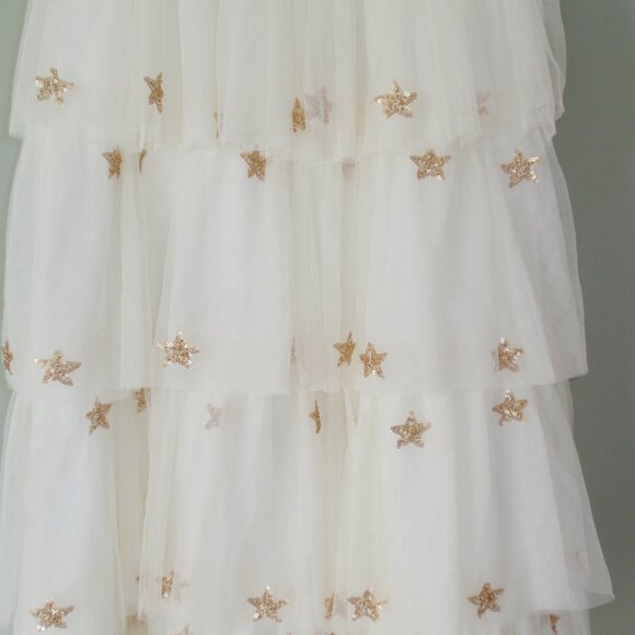 NWT Altar’d State Stars Tulle Tiered Ruffle Midi Fellyn Ballerina Skirt Sz M - Picture 6 of 15